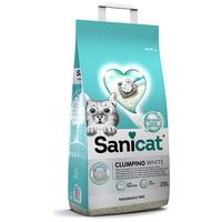 Sanicat Clumping White Cotton Fresh nisip litieră aglomerant de culoare albă