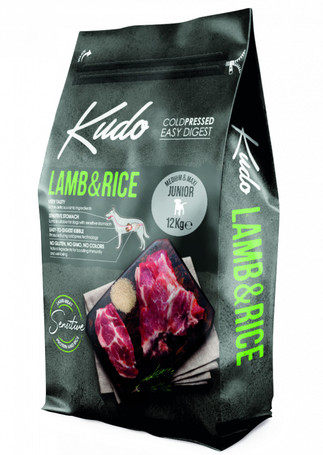 Kudo Junior Medium & Maxi Lamb & Rice Low Grain | Bárányhúsos táp közepes és nagytestű kölyökkutyáknak