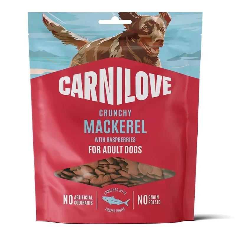 CarniLove Dog Crunchy Snack makrélával és málnával | Ízletes jutalomfalat kutyáknak