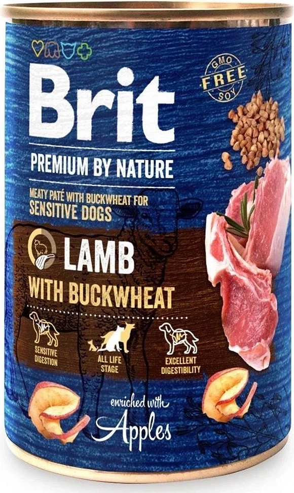 Brit Premium Lamb with Buckwheat húspástétom kutyáknak bárányhússal és hajdinával