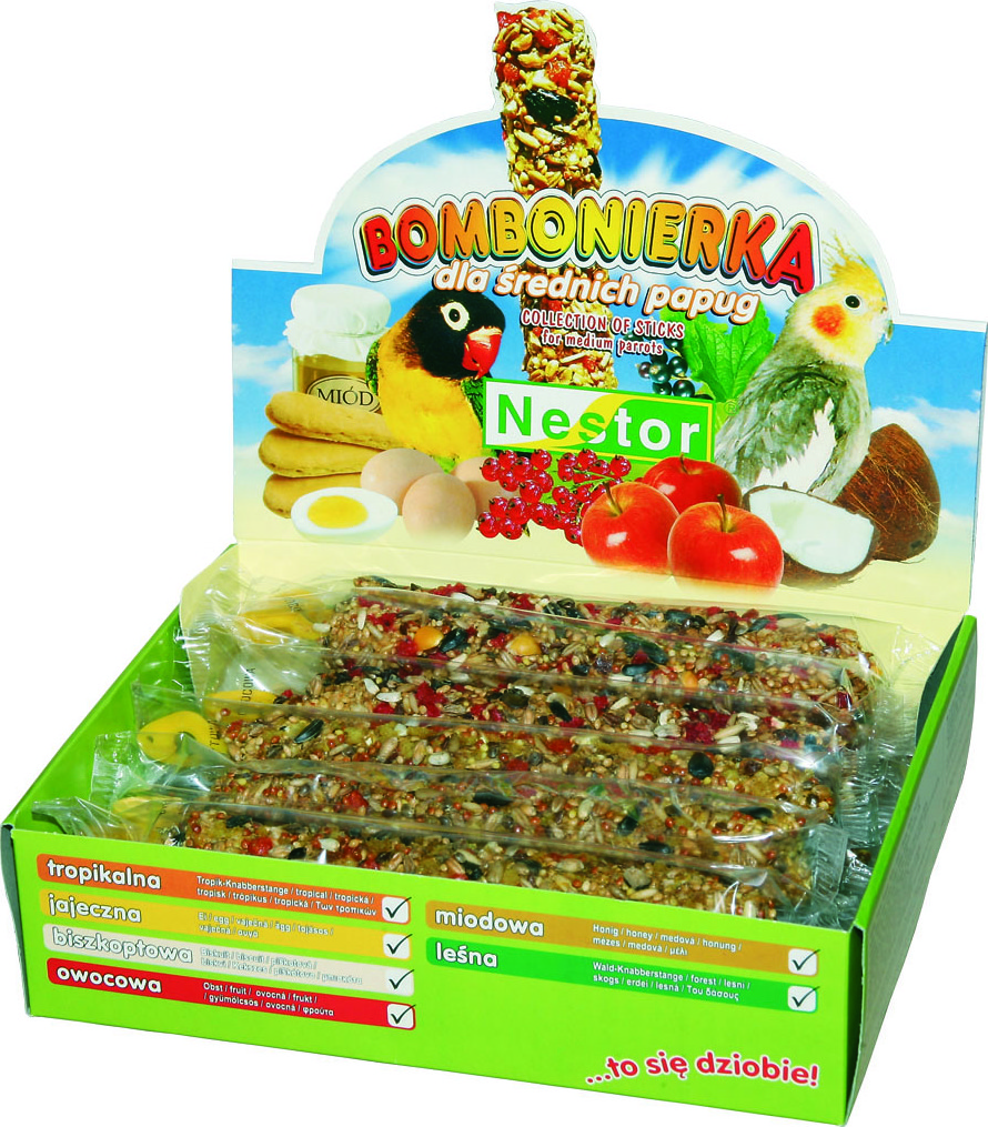 Nestor Bonbonierka batoane de semințe pentru papagali mari - zoom