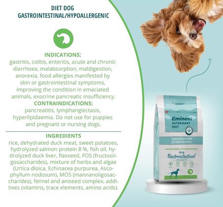 Eminent Diet Dog Gastrointestinal / Hypoallergenic | emésztési problémás és allergiára hajlamos kutyáknak