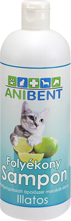 Anibent șampon natural pentru pisici cu nămol medicinal cu bentonită și miros de lime - zoom