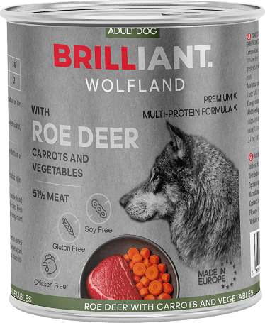 Brilliant Wolfland prémium kutyakonzerv őzzel