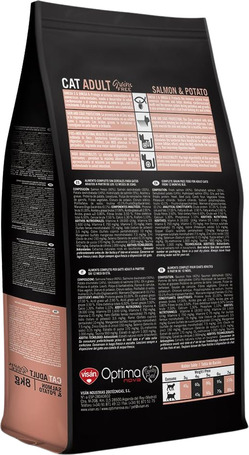 Visán Optimanova Cat Adult Salmon & Potato Grain Free macskaeledel