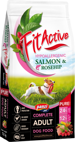 FitActive Pure Hypoallergenic Salmon & Rosehip - Hipoallergén lazacos táp felnőtt kutyák részére
