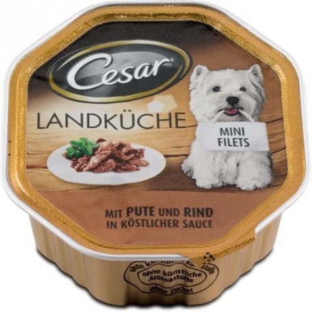 Cesar pulyka- és marhahúsos kutyaeledel alutálkában