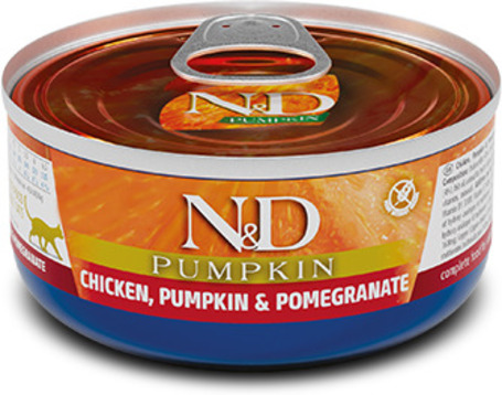 N&D Cat Chicken, Pumpkin & Pomegranate - Csirkehúsos, sütőtökös és gránátalmás konzerv macskáknak