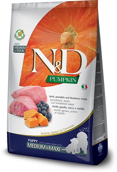 N&D Dog Grain Free Puppy Medium/Maxi Lamb Pumpkin & Blueberry