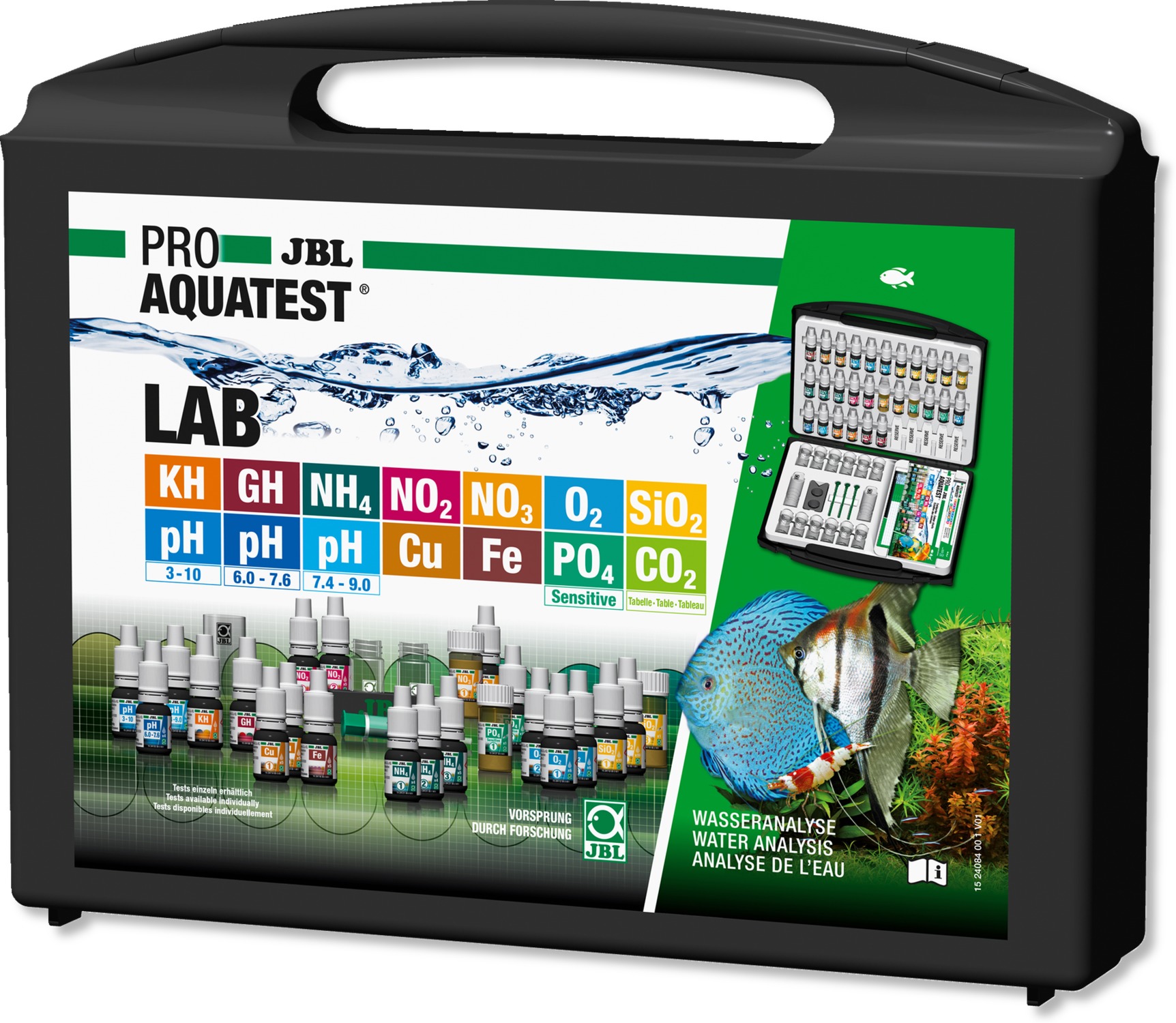 JBL ProAquaTest Lab - Trusă completă de testare a apei (13 teste)