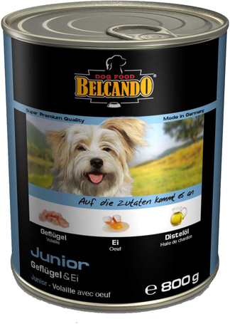 Belcando Junior konzerv baromfihússal és tojással