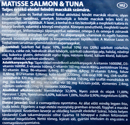 Matisse Salmon & Tuna macskatáp | Lazacos és tonhalas macskatáp