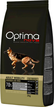 Visán Optimanova Dog Adult Mobility Chicken & Rice ízület támogató táp kutyáknak