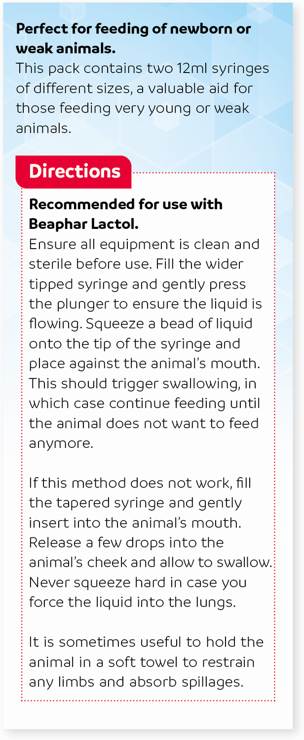 Beaphar Lactol Seringi de hrănire pentru animale de companie - zoom