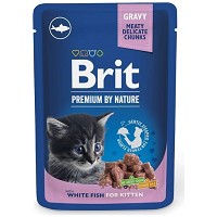 Brit Premium Kitten plic cu pește alb 100 g