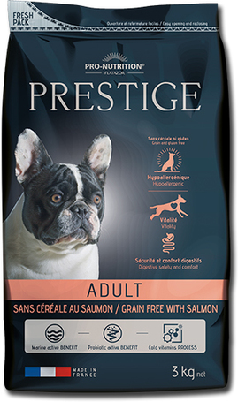 Pro-Nutrition Prestige Adult All Size Healthy Skin gabonamentes táp | Lazachússal | Felnőtt kutyáknak