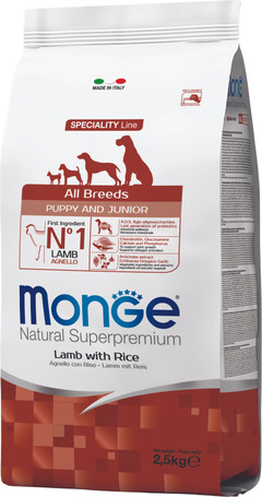 Monge Speciality Line Dog Puppy & Junior Monoprotein Lamb with Rice