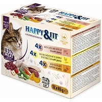 Happy&Fit multipack fără cereale pentru pisici adulte