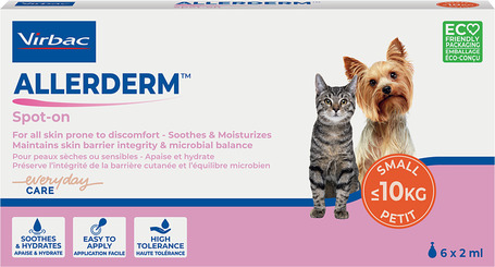 Virbac Allerderm spot-on bőrbetegségek kiegészítő kezelésére