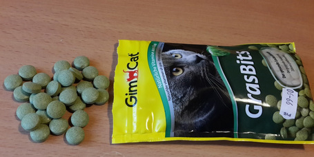 GimCat GrasBits zöld fű tabletta macskáknak