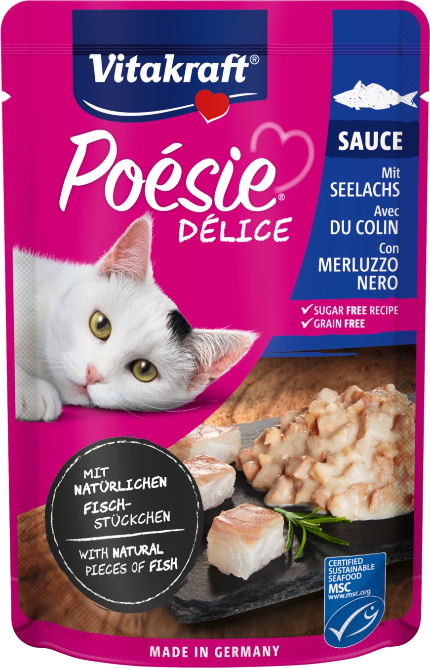 Vitakraft Poésie Délice Coalfish Sauce pliculeţ pentru pisici - zoom