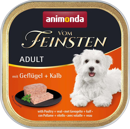 Animonda Vom Feinsten Adult – Szárnyas- és borjúhúsos kutyaeledel