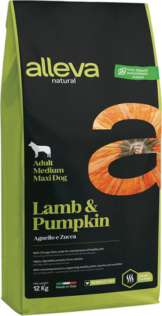 Alleva Natural Dog Lamb & Pumpkin Medium/Maxi