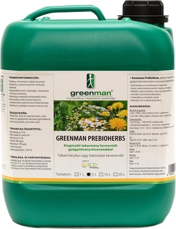 Greenman PreBioHerbs kiegészítő takarmány gyógynövény kivonatokkal