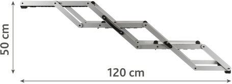 Összecsukható alumínium kutyalépcső