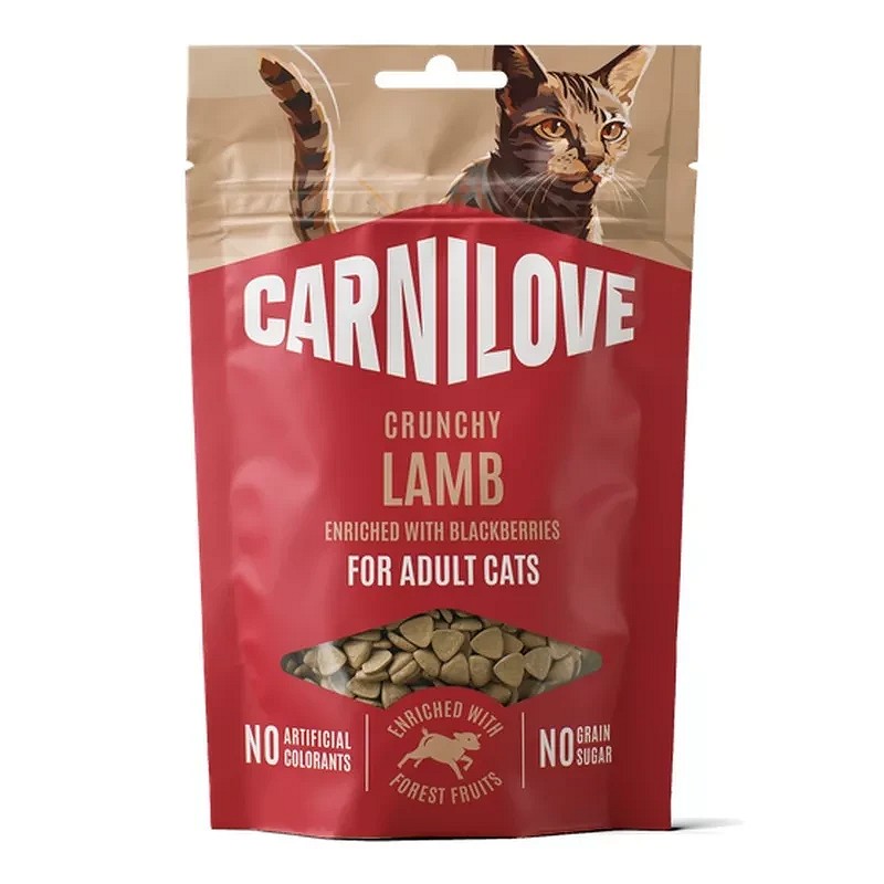 CarniLove bárányos ropogós snack macskáknak szederrel, 50 g