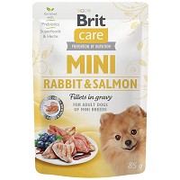 Brit Care Mini Rabbit & Salmon în sos 85 g