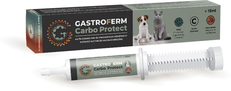 Gastroferm Carbo Protect pt câini mici și pisici pt diaree