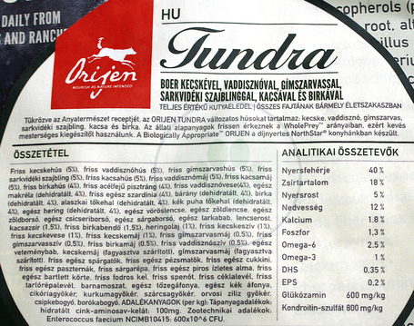 Orijen Tundra kutyatáp