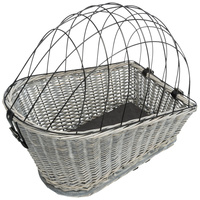 Trixie szürke fonott szállítókosár kerékpárra #3