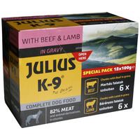 Julius-K9 Beef & Lamb szószos falatok kutyáknak Julius-K9 Beef & Lamb szószos falatok kutyáknak