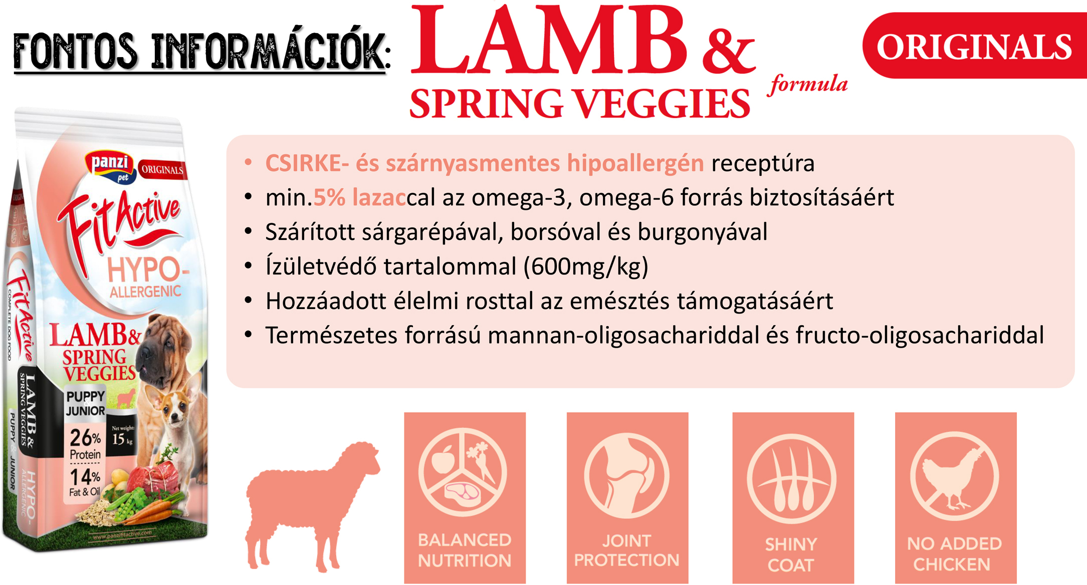 FitActive Originals Puppy & Junior Hypoallergenic Lamb & Spring Veggies - zoom