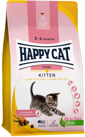 Happy Cat Young Kitten Geflügel | Baromfihúsos táp kölyökmacskáknak Happy Cat Young Kitten Geflügel | Baromfihúsos táp kölyökmacskáknak