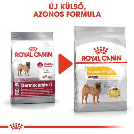 Royal Canin Medium Dermacomfort - Száraz táp bőrirritációra hajlamos, közepes testű felnőtt kutyák részére