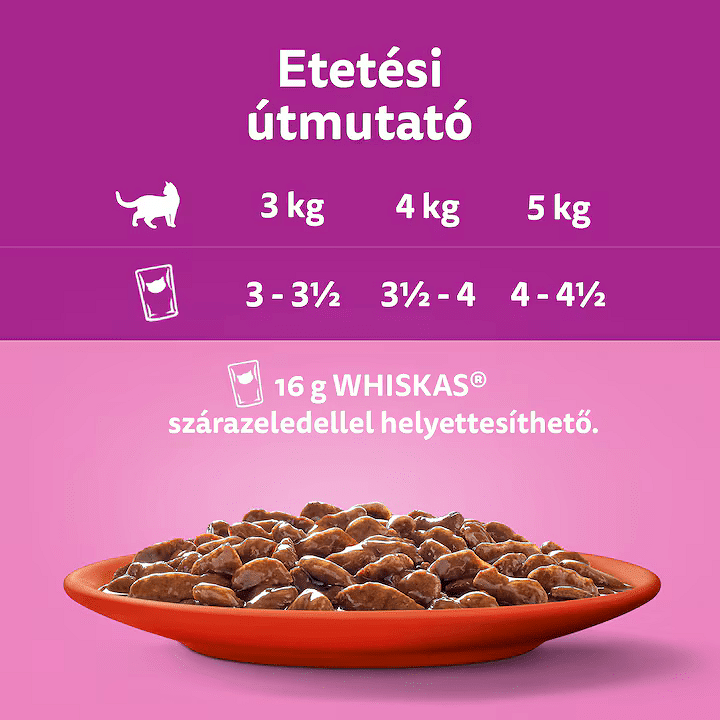 Whiskas klasszikus tasakos válogatás, szószos, 80 x 85 g