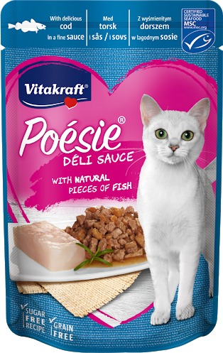 Vitakraft Poésie Délice Cod Sauce pliculeţ pentru pisici - zoom