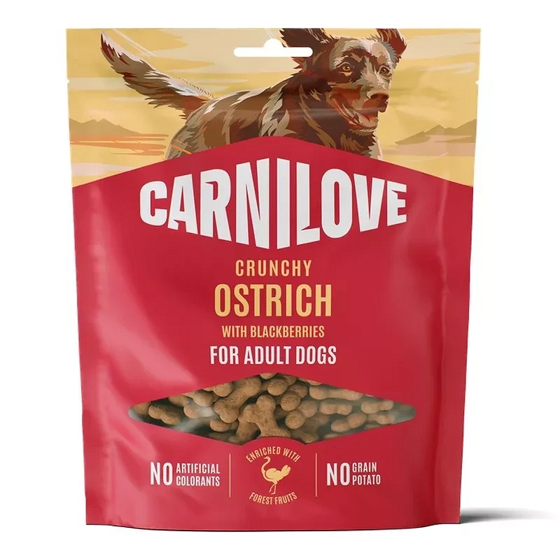 CarniLove Dog Crunchy Snack strucchússal és szederrel | Ízletes jutalomfalat kutyáknak