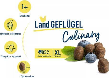 Happy Cat Culinary Land-Geflügel - Baromfihús táp gabonamentes receptúrával érzékeny emésztésű macskáknak