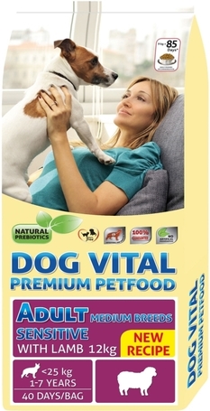 Dog Vital Adult Medium Breeds Sensitive Lamb | Kutyatáp érzékeny emésztésű közepes fajtáknak
