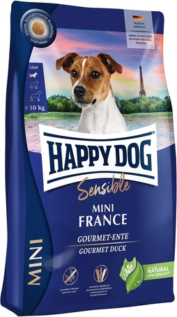 Happy Dog Mini France | Gourmet kacsahúsos táp kistestű, érzékeny emésztésű kutyáknak