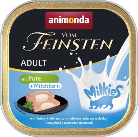 Animonda Vom Feinsten pulykahúsos macskaeledel tejes töltelékkel