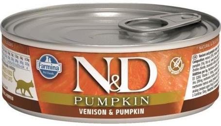 N&D Cat Venison & Pumpkin - Szarvashúsos és sütőtökös konzerv macskáknak
