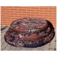 Vízhatlan ovális kutyafekhely levehető huzattal, terepmintás #2