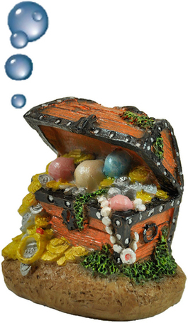 Happet kincsesláda – Levegőporlasztós akvárium dekoráció