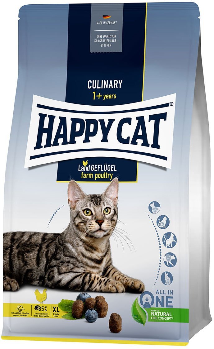 Happy Cat Culinary Land-Geflügel | Hrană de pasăre fără cereale pentru pisici cu digestie sensibilă - zoom