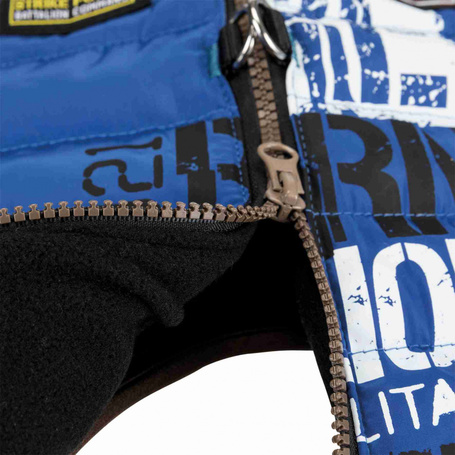 Trixie Saint-Malo szélvédő kutyadzseki kék színben, beépített hámmal, menő felirattal